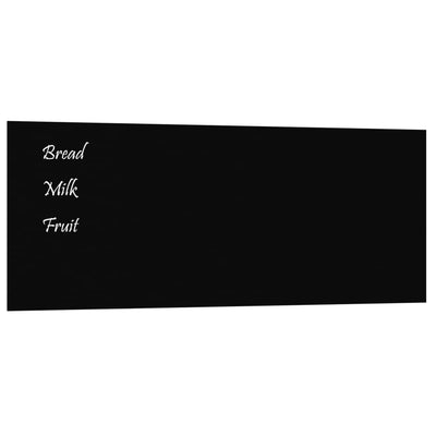 vidaXL Wall-mounted Magnetic Board Black 40x30 cm Tempered Glass