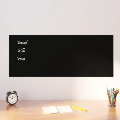 vidaXL Wall-mounted Magnetic Board Black 40x30 cm Tempered Glass