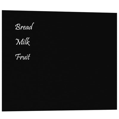 vidaXL Wall-mounted Magnetic Board Black 40x30 cm Tempered Glass