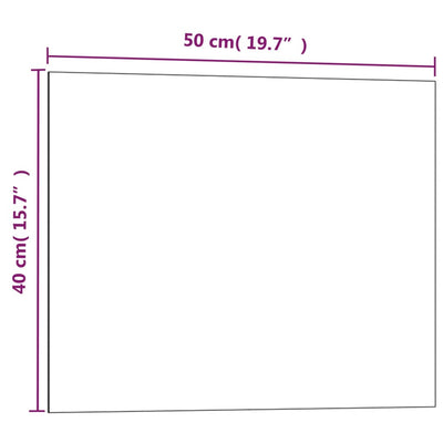 vidaXL Wall-mounted Magnetic Board Black 40x30 cm Tempered Glass