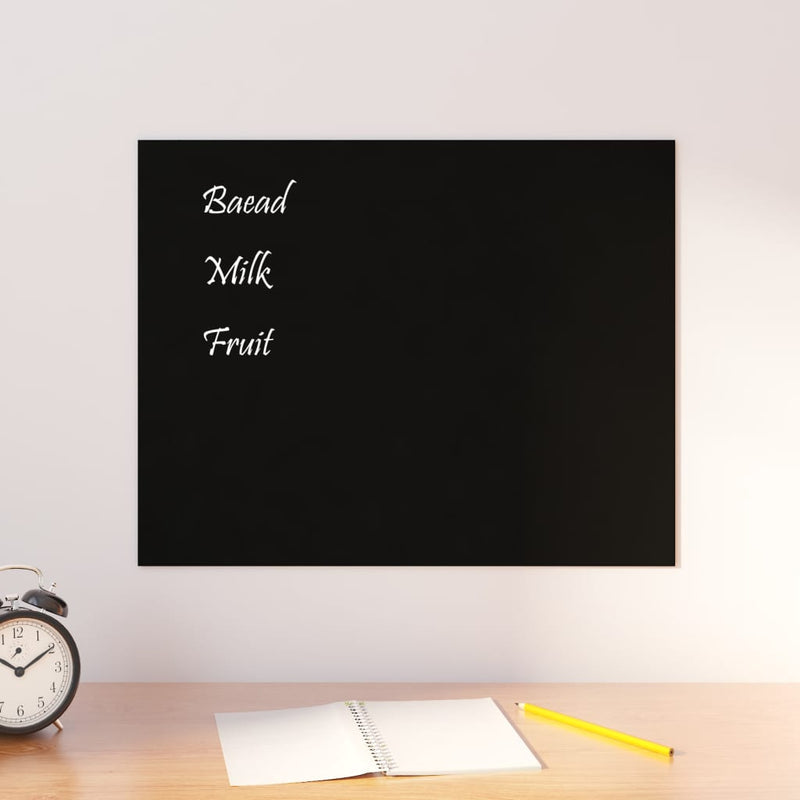 vidaXL Wall-mounted Magnetic Board Black 40x30 cm Tempered Glass