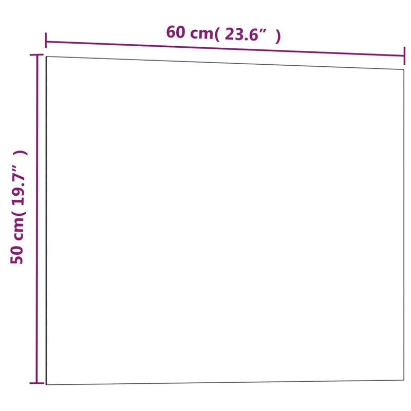 vidaXL Wall-mounted Magnetic Board Black 40x30 cm Tempered Glass