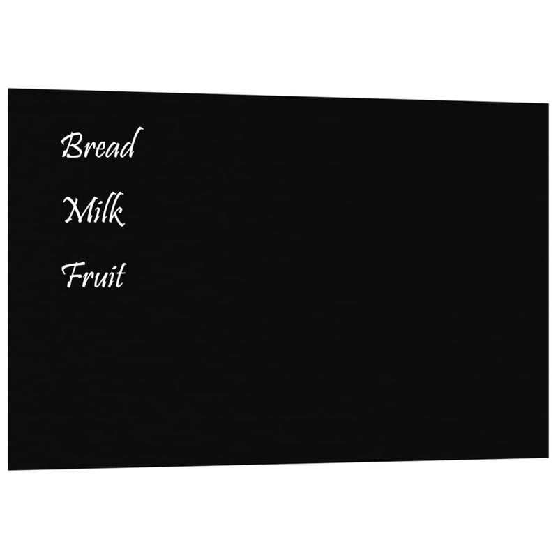 vidaXL Wall-mounted Magnetic Board Black 40x30 cm Tempered Glass