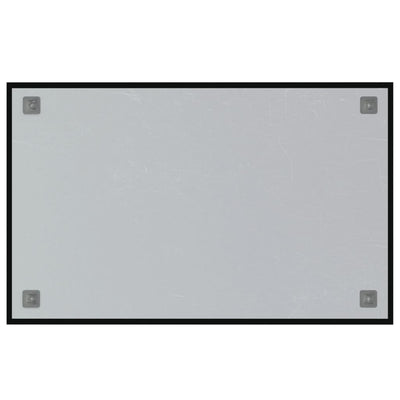 vidaXL Wall-mounted Magnetic Board Black 40x30 cm Tempered Glass