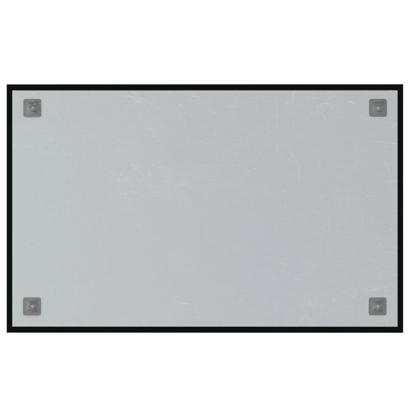 vidaXL Wall-mounted Magnetic Board Black 40x30 cm Tempered Glass
