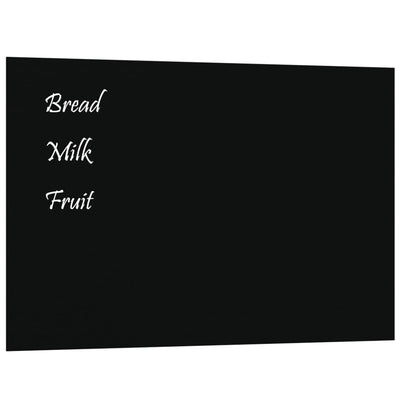vidaXL Wall-mounted Magnetic Board Black 40x40 cm Tempered Glass