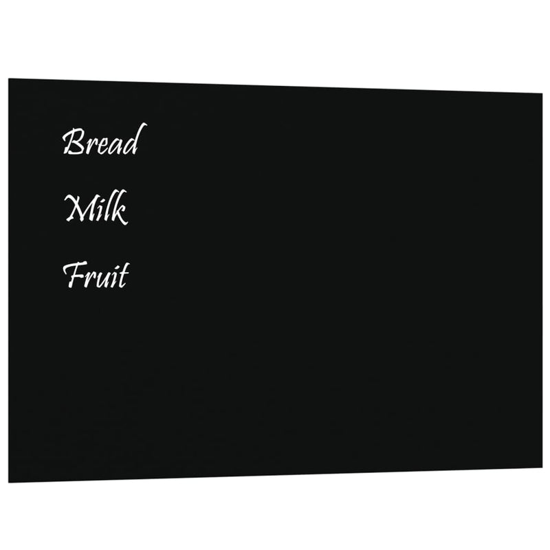 vidaXL Wall-mounted Magnetic Board Black 40x40 cm Tempered Glass