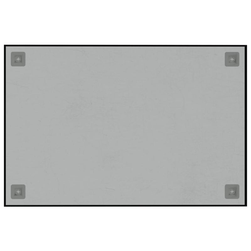 vidaXL Wall-mounted Magnetic Board Black 40x40 cm Tempered Glass