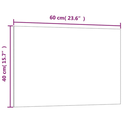 vidaXL Wall-mounted Magnetic Board Black 40x40 cm Tempered Glass
