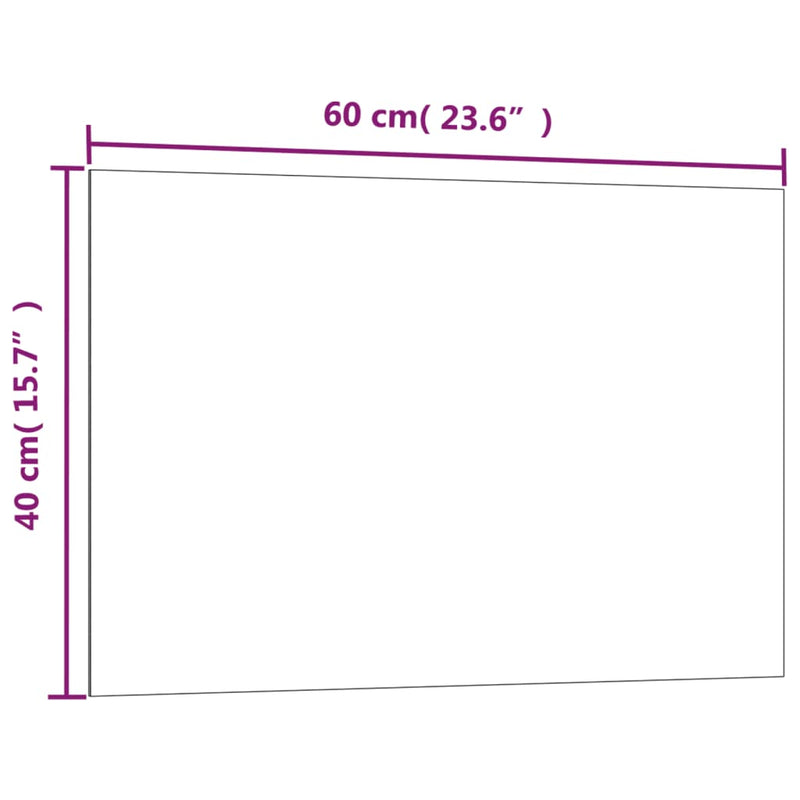 vidaXL Wall-mounted Magnetic Board Black 40x40 cm Tempered Glass