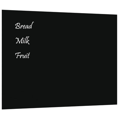vidaXL Wall-mounted Magnetic Board Black 40x40 cm Tempered Glass