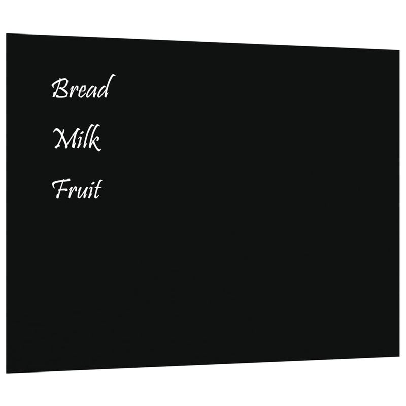 vidaXL Wall-mounted Magnetic Board Black 40x40 cm Tempered Glass