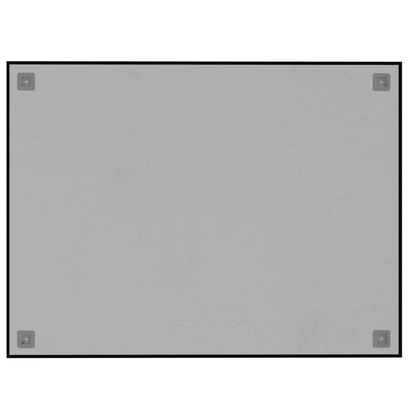 vidaXL Wall-mounted Magnetic Board Black 40x40 cm Tempered Glass