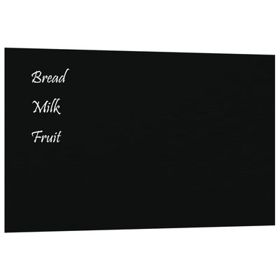 vidaXL Wall-mounted Magnetic Board Black 40x40 cm Tempered Glass
