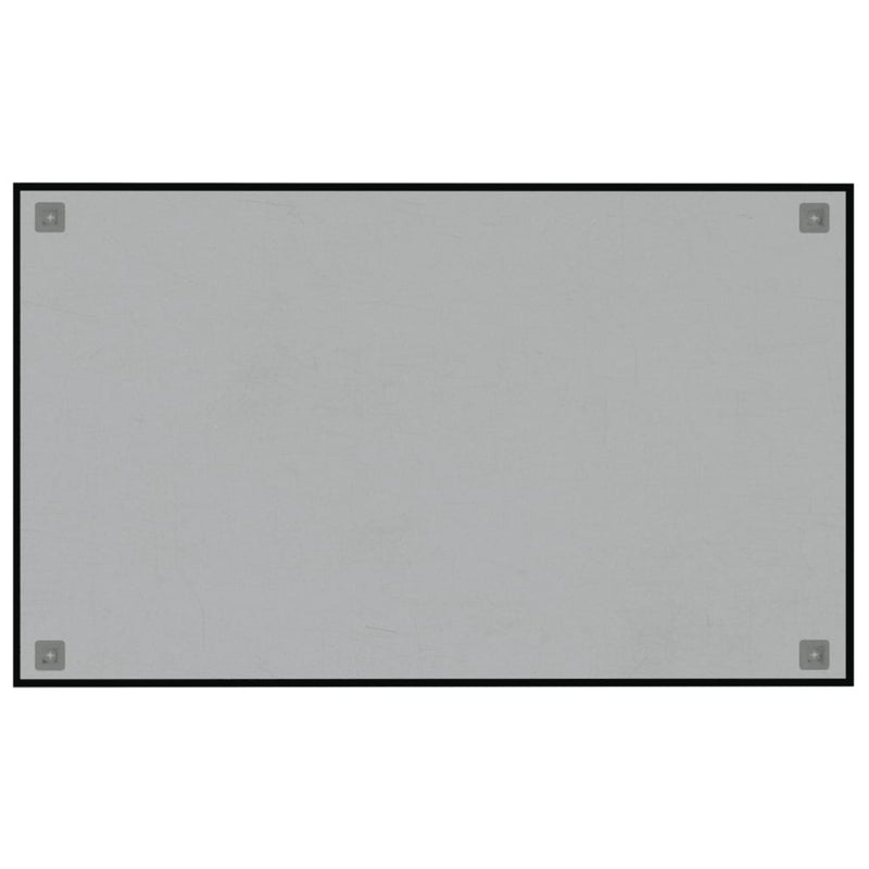 vidaXL Wall-mounted Magnetic Board Black 40x40 cm Tempered Glass