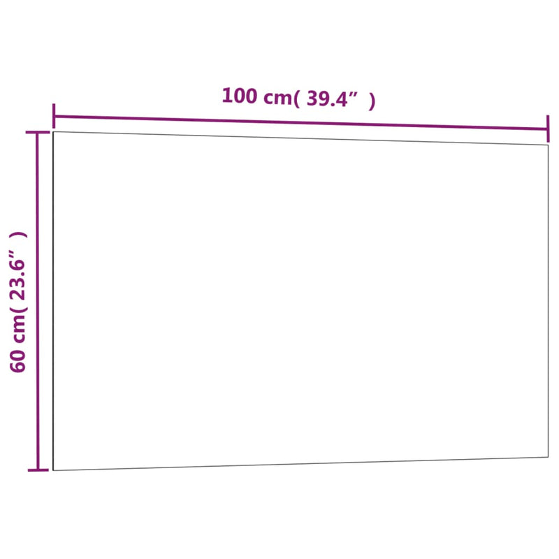 vidaXL Wall-mounted Magnetic Board Black 40x40 cm Tempered Glass