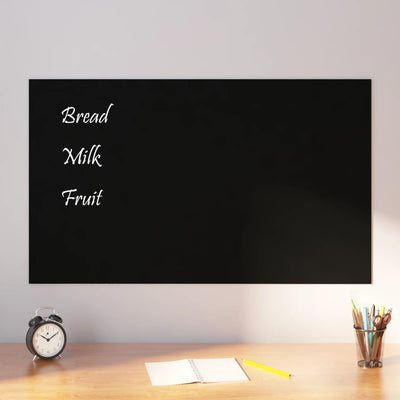vidaXL Wall-mounted Magnetic Board Black 40x40 cm Tempered Glass