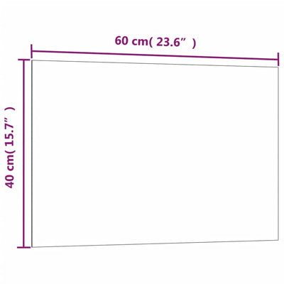vidaXL Wall-mounted Magnetic Board Black 40x40 cm Tempered Glass