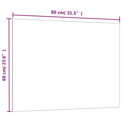 vidaXL Wall-mounted Magnetic Board Black 40x40 cm Tempered Glass
