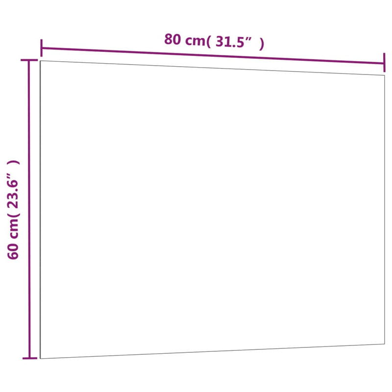 vidaXL Wall-mounted Magnetic Board Black 40x40 cm Tempered Glass