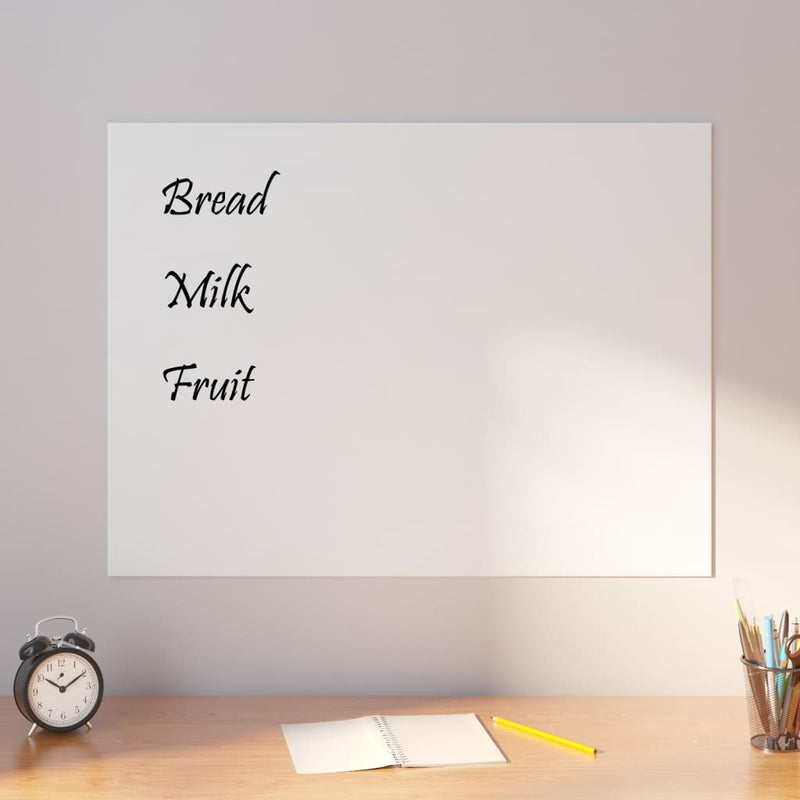 vidaXL Wall-mounted Magnetic Board Black 40x40 cm Tempered Glass