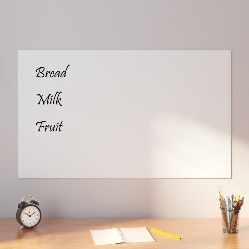 vidaXL Wall-mounted Magnetic Board Black 40x40 cm Tempered Glass