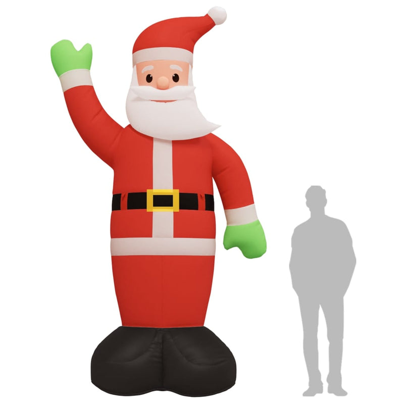 vidaXL Christmas Inflatable Santa Claus with LEDs 370 cm