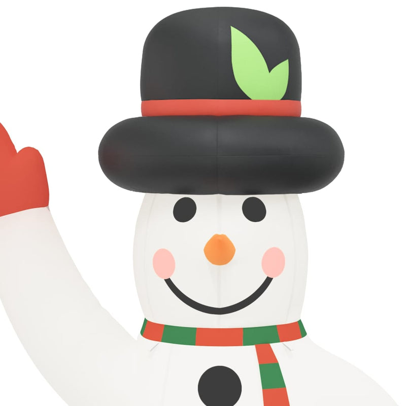 vidaXL Christmas Inflatable Snowman with LEDs 805 cm