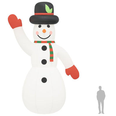 vidaXL Christmas Inflatable Snowman with LEDs 805 cm