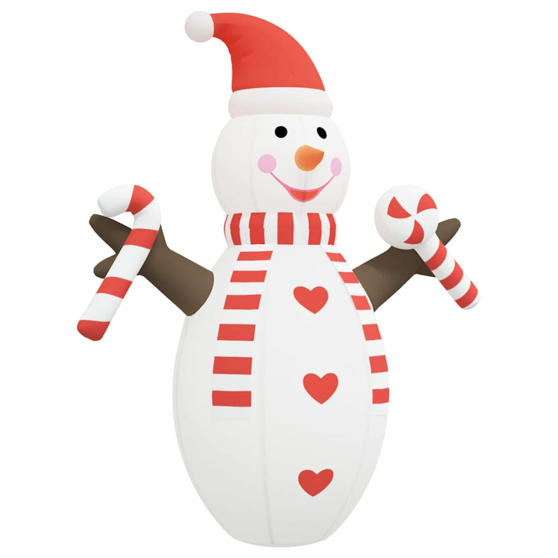 vidaXL Christmas Inflatable Snowman with LEDs 805 cm