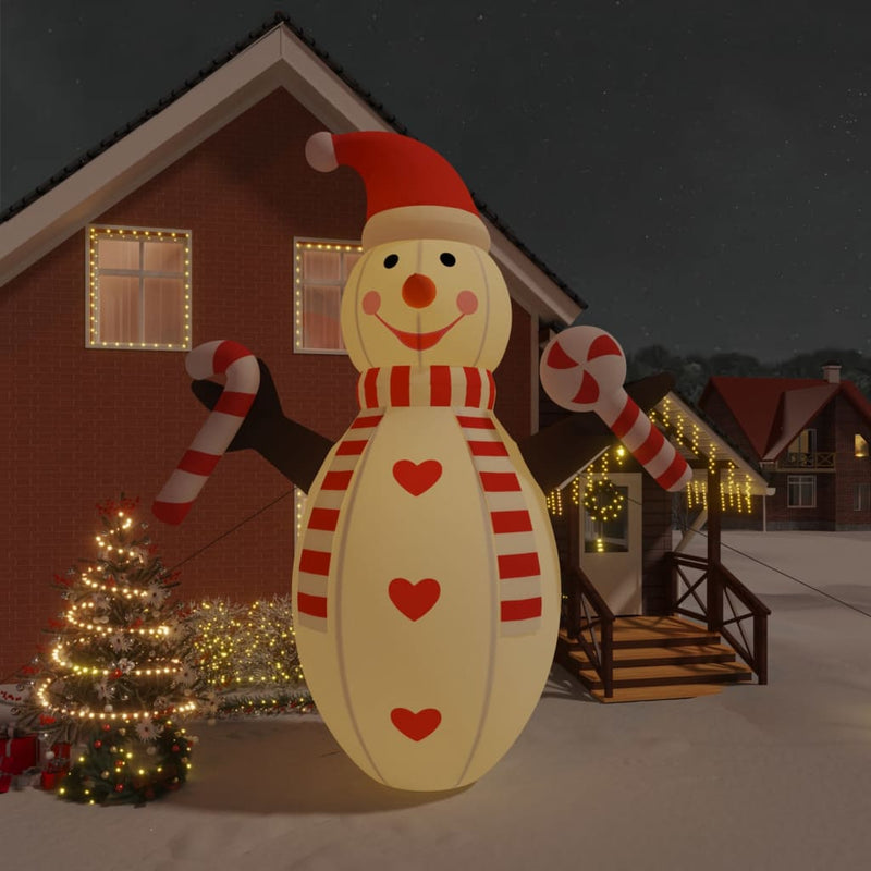 vidaXL Christmas Inflatable Snowman with LEDs 805 cm