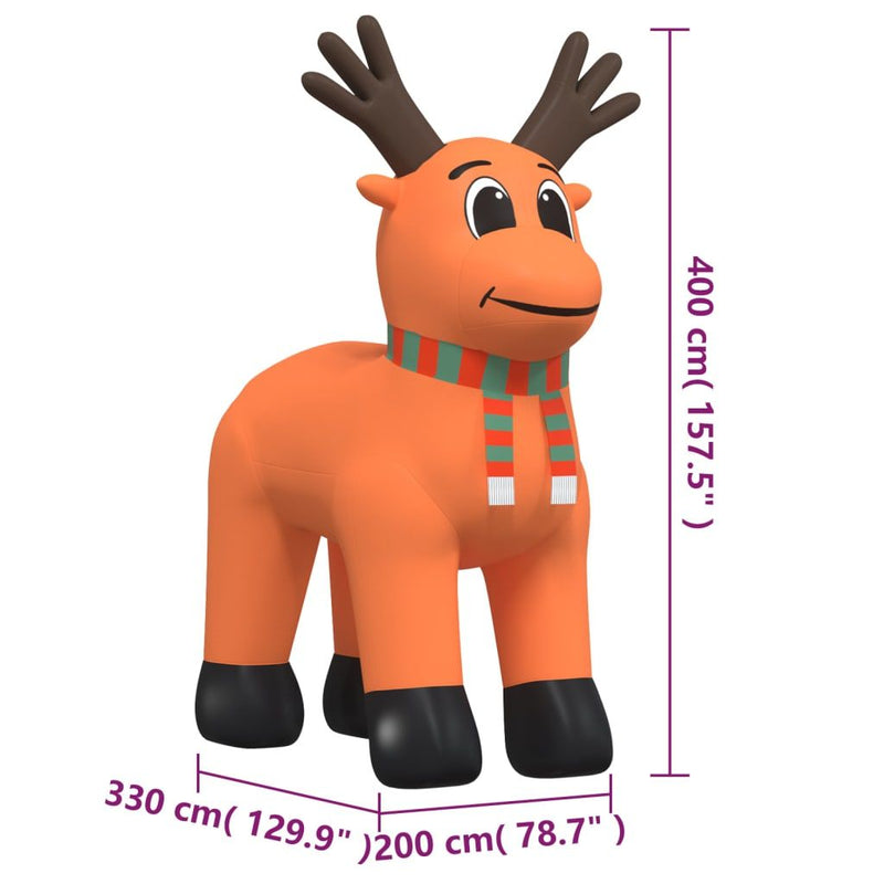 vidaXL Christmas Inflatable Reindeer with LEDs 500 cm