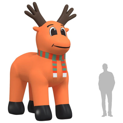 vidaXL Christmas Inflatable Reindeer with LEDs 500 cm