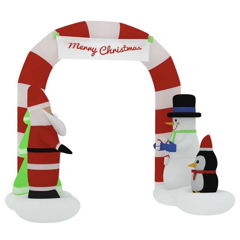vidaXL Christmas Inflatable Santa & Snowman Arch Gate LED 270 cm
