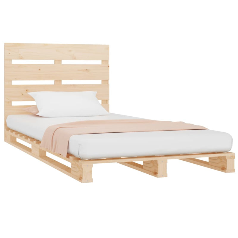 vidaXL Bed Frame without Mattress Black 100x200 cm Solid Wood Pine