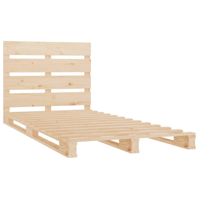 vidaXL Bed Frame without Mattress Black 100x200 cm Solid Wood Pine