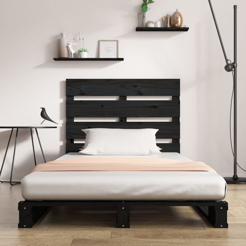 vidaXL Bed Frame without Mattress Black 100x200 cm Solid Wood Pine