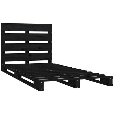 vidaXL Bed Frame without Mattress Black 100x200 cm Solid Wood Pine