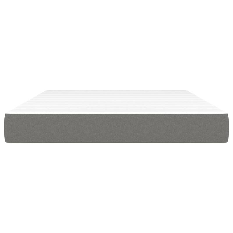 vidaXL Pocket Spring Bed Mattress Dark Grey 137x190x20 cm Full Fabric