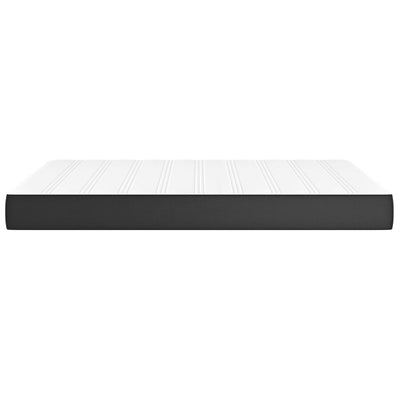 vidaXL Pocket Spring Bed Mattress Black 152x203x20 cm Queen Faux Leather