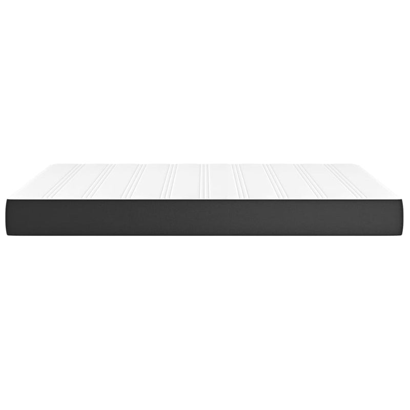 vidaXL Pocket Spring Bed Mattress Black 152x203x20 cm Queen Faux Leather