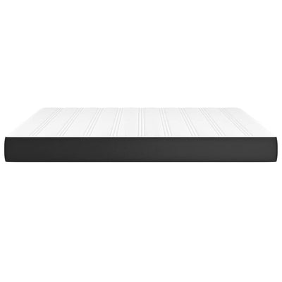 vidaXL Pocket Spring Bed Mattress Black 152x203x20 cm Queen Faux Leather