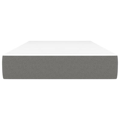 vidaXL Pocket Spring Bed Mattress Dark Grey 137x190x20 cm Full Fabric