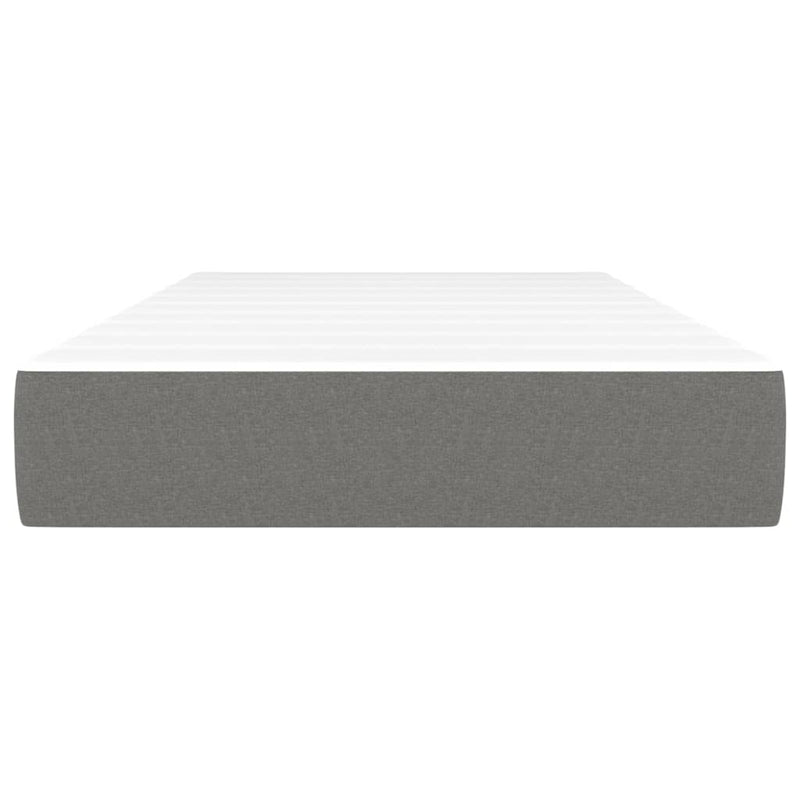 vidaXL Pocket Spring Bed Mattress Dark Grey 137x190x20 cm Full Fabric