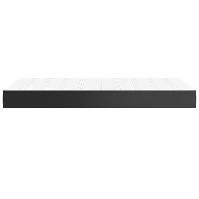 vidaXL Pocket Spring Bed Mattress Black 152x203x20 cm Queen Faux Leather