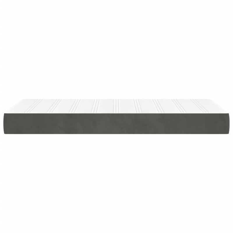 vidaXL Pocket Spring Bed Mattress Dark Grey 152x203x20 cm Queen Velvet