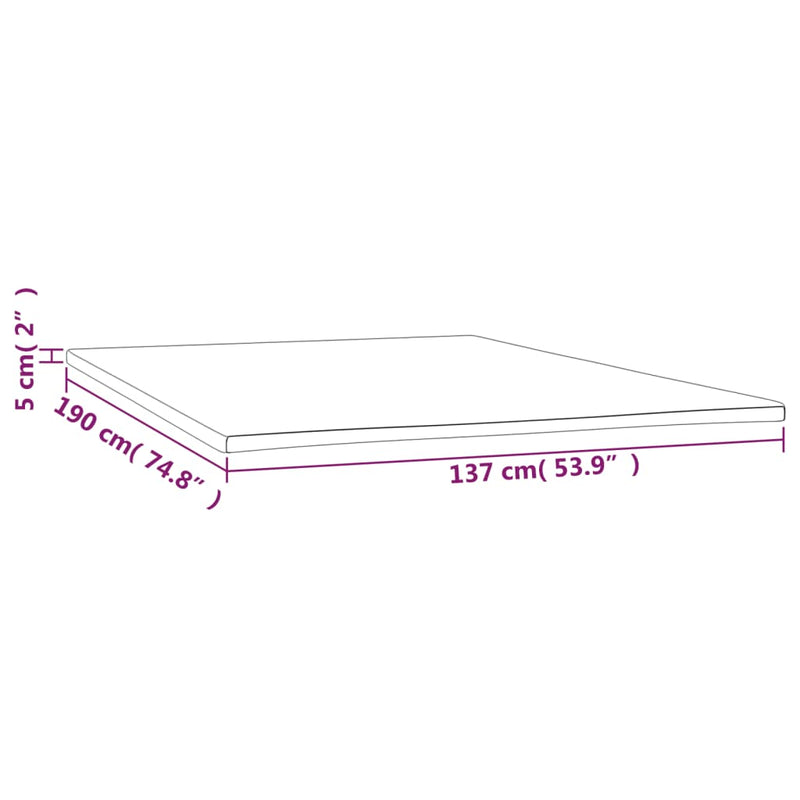 vidaXL Mattress Topper 137x190x5 cm Full