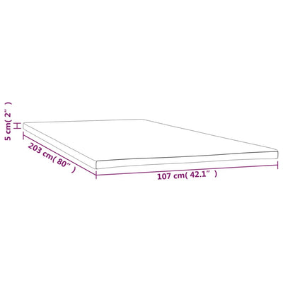 vidaXL Mattress Topper 137x190x5 cm Full