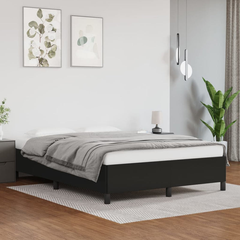 vidaXL Bed Frame without Mattress Black King Single Faux Leather