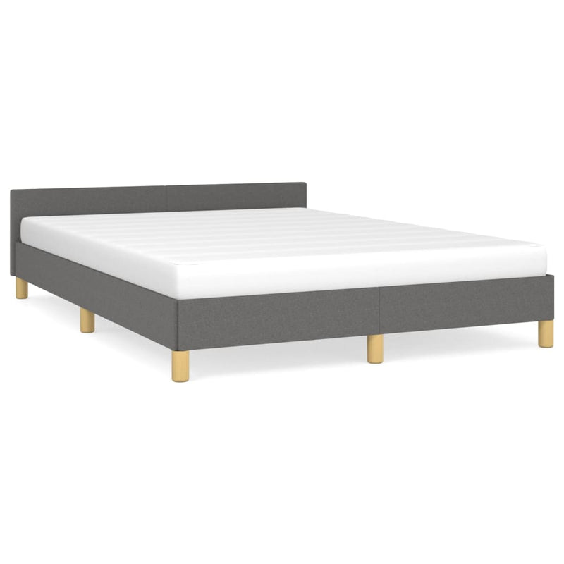 vidaXL Bed Frame without Mattress Black Queen Fabric